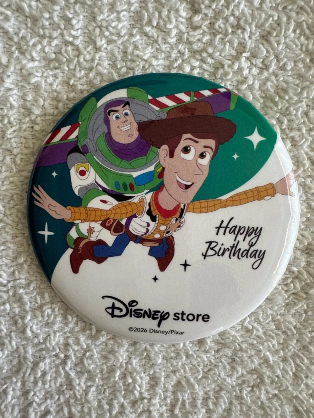 Disney Pixar Toy Story Happy Birthday Button Pin
